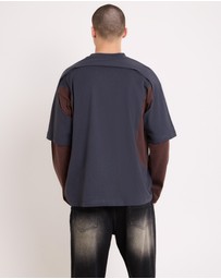 Black Noise White Rain - Workshop Double Layer Shirt