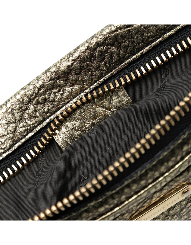 Pre-Loved by Azura Reborn - Pre-Loved Metallic Grained Leather Wristlet Clutch