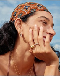 Ania Haie - Ania Haie Two-Tone Sparkling Stud Hoop Earrings