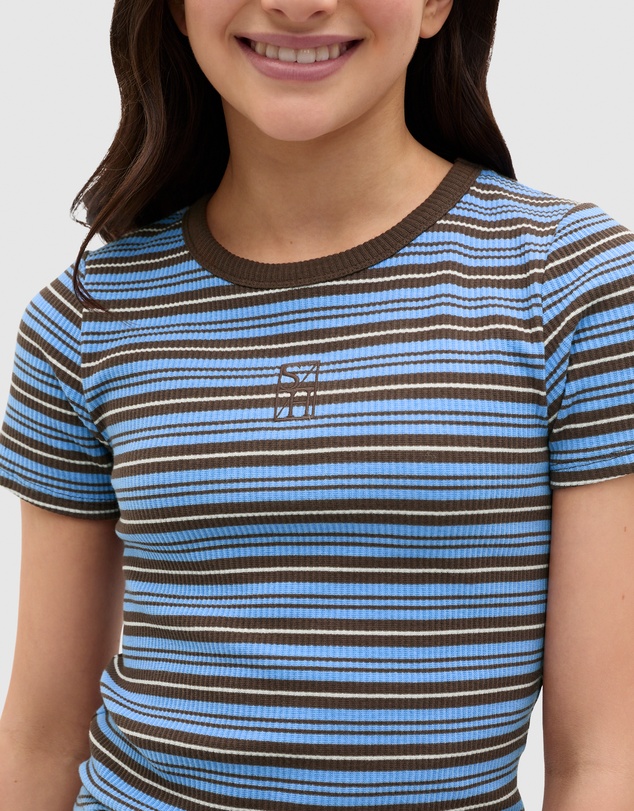 Seed Heritage - Stripe Logo Rib Tee - Teen