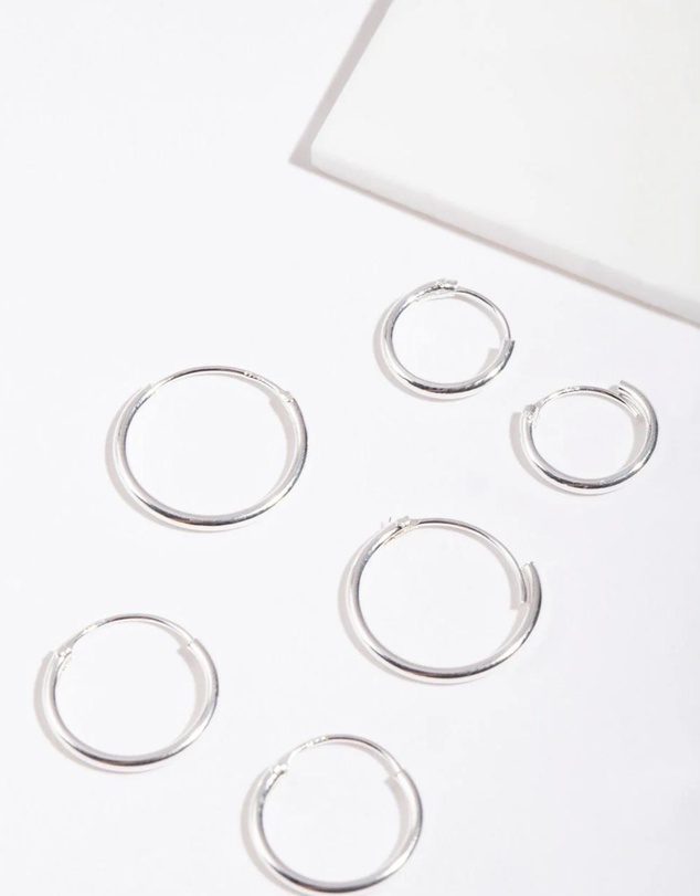 Lovisa - Sterling Silver Classic Hoop Pack