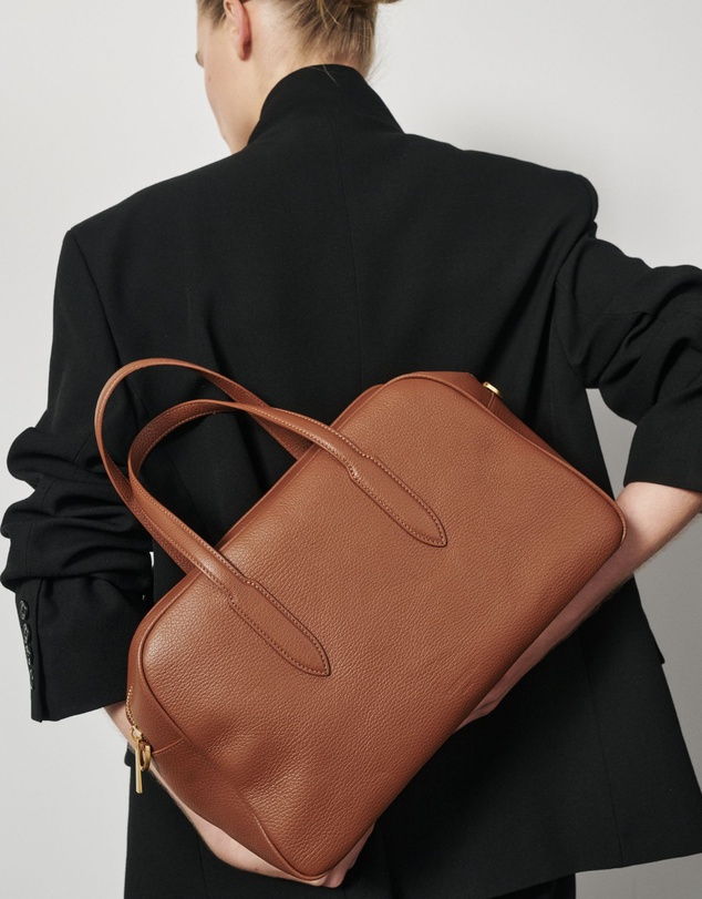 VESTIRSI - Vera Cognac Medium Bowler Bag