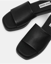 Steve Madden - Holmes Black Leather Sandals