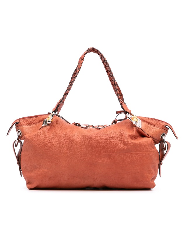 Pre-Loved by Azura Reborn - Pre-Loved gucci Leather Handbag with Braided Handle and Zip Closure