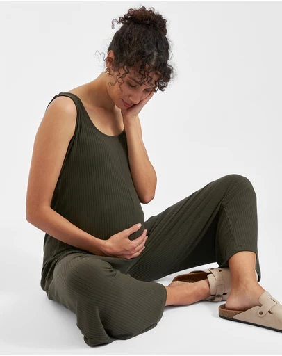 Ripe Maternity - Bobby Rib Jumpsuit