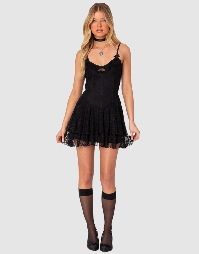 EDIKTED - Lyla Lace Corset Mini Dress