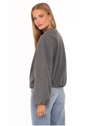 Petal & Pup - Elisa Cropped Bomber - Heather Grey