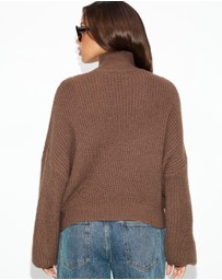 Dazie - Riley Funnel Neck Knit Jumper