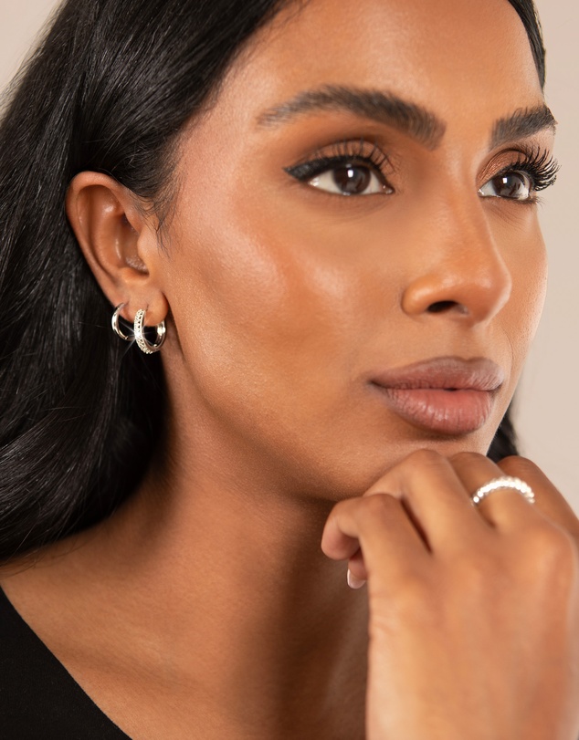 Mestige - Imogen Petite Hoops - Silver Plated