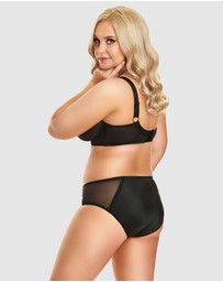 Nessa - Selena High Waist Full Cut Brief with Embroidery