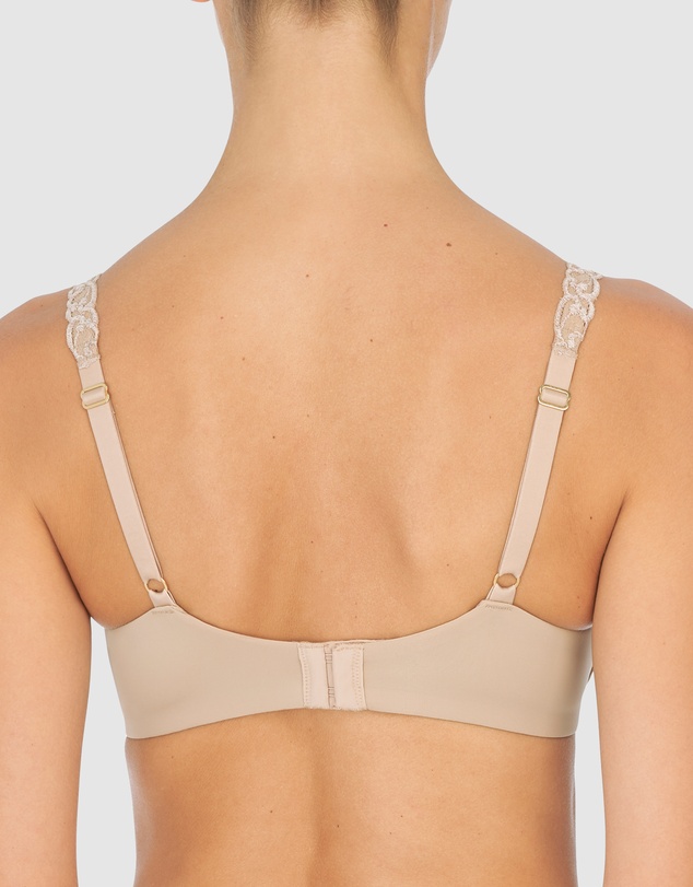 Natori - Pure Luxe Lace Strap Smooth Contour T-Shirt Bra