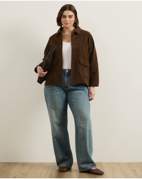 Atmos&Here Curvy - Nell Faux Suede Shacket