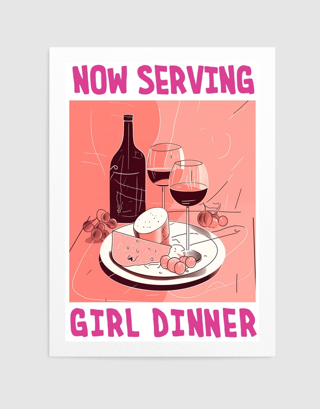 Olive et Oriel - Girl Dinner No 1 by Andreas Magnusson Art Print
