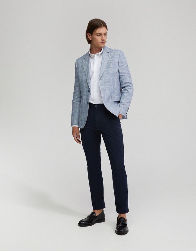 Oxford - Blake Linen Blend Check Blazer