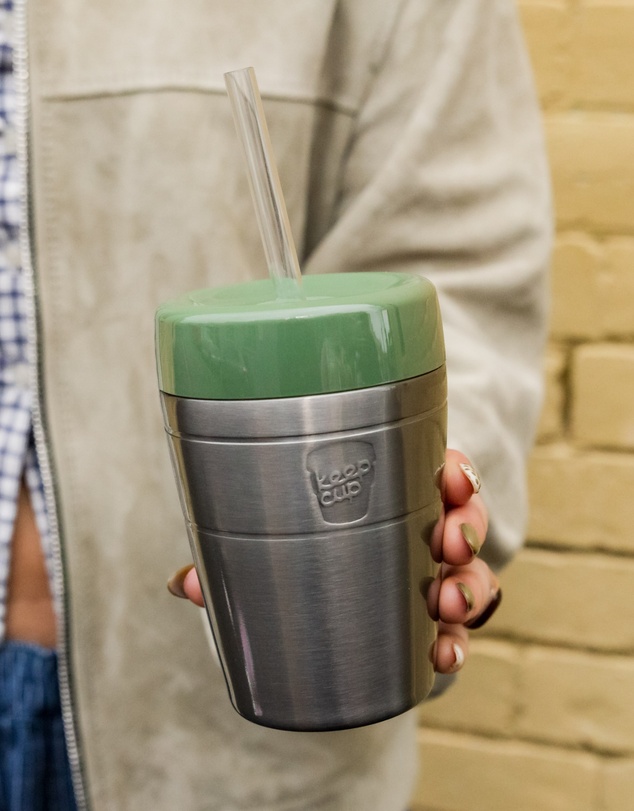 KeepCup - Helix Cold Cup 12oz Reusable Coffee Cup with Straw