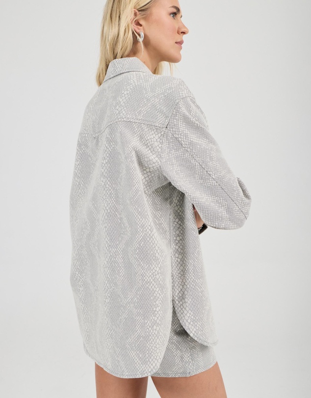 Rolla's - Drift Oversized Denim Shirt Python