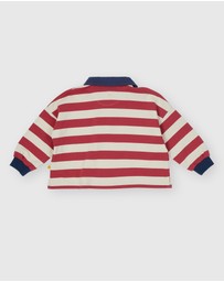 Goldie + Ace - Rugby Stripe Terry Sweat Top - Babies-Kids