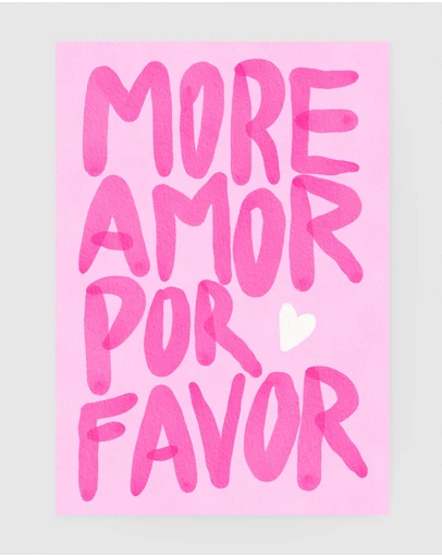 Inka Arthouse - More Amor Pink Art Print