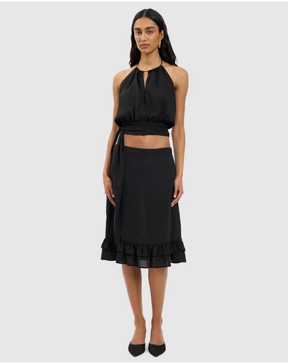 With Harper Lu - Draped Halter Top