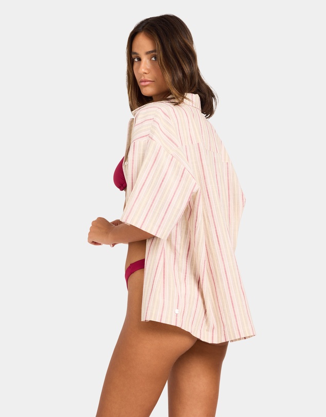 Roxy - Womens Carter Striped Short Sleeve Shirt