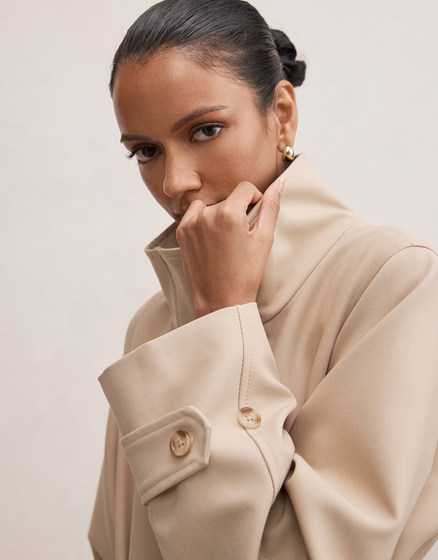 Forever New Petite - Florence Petite Funnel Neck Trench Coat