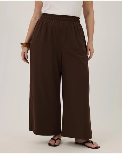 Atmos&Here Curvy - Flora Wide Leg Pants
