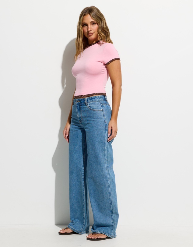 Dazie - Georgia Layered Look Polka T-Shirt