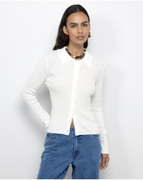 AERE - Asha Textured Knit Cardigan