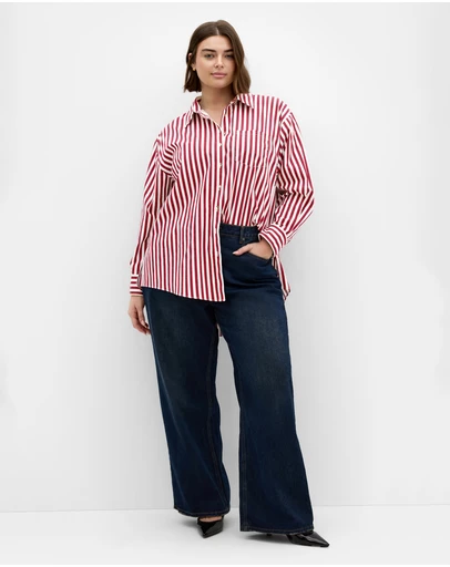 City Chic - Lilia Stripe Cotton Shirt