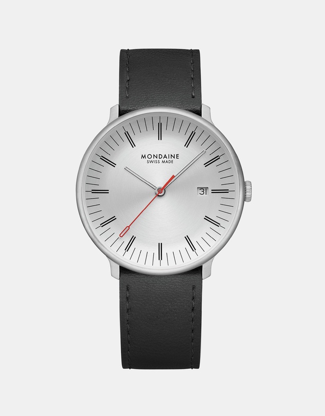 Mondaine - Mondaine Doppio 41mm Vegan Leather Watch