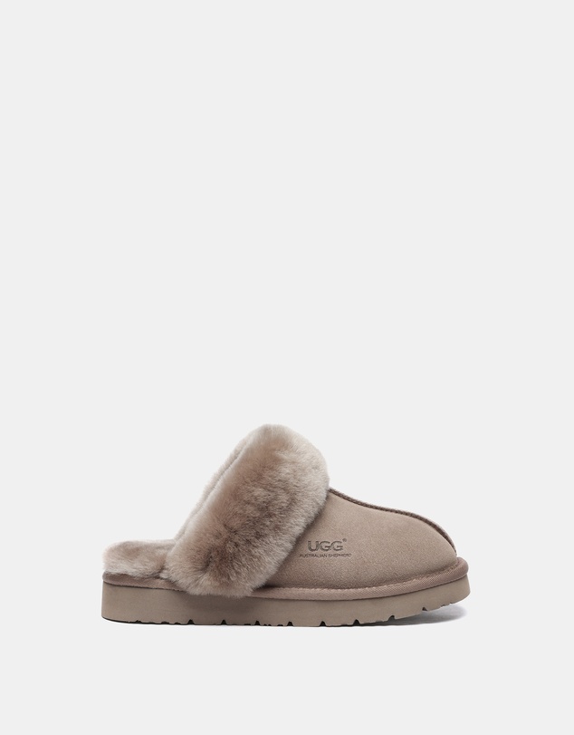 EVERAU - Australian Shepherd Ugg Muffin Slipper Special Cow Suede Upper House Shoes