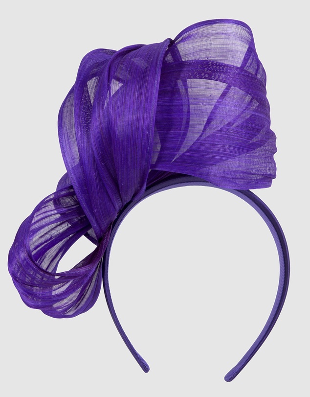 Fillies Collection - Bespoke Purple Bow Racing Fascinator