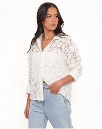 Petal & Pup - Carol Lace Shirt - White