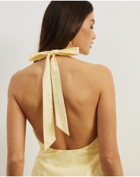 Atmos&Here - Drew Halter Linen Blend Mini Dress