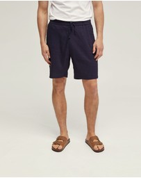 Oxford - Rufus Linen Pull On Shorts