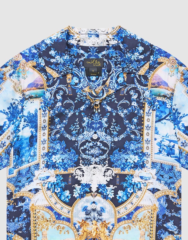 Camilla - SS Camp Collared Shirt - Kids-Teens