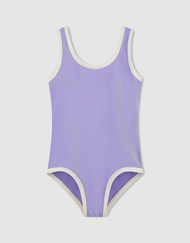 Zulu & Zephyr Mini - Mini Stripe Rib Scoop One Piece - Babies-Teens