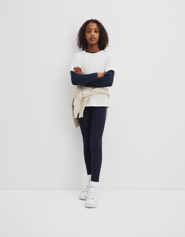 Country Road - Organically Grown Cotton Blend Solid Rib Legging