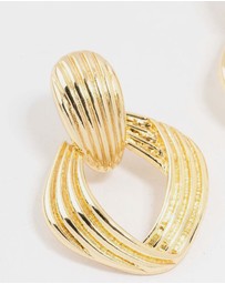 Lovisa - Gold Plated Vintage Door Knocker Stud Earrings