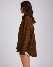 ONE TEASPOON - Longline Denim Jacket - Cheetah Print