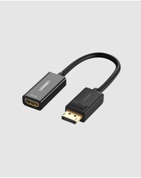 Ugreen - UGREEN DisplayPort to HDMI Converter 4K UHD 30Hz Adapter with Gold Plated Connectors Black