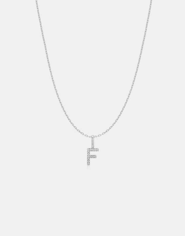 Ania Haie - Ania Haie Silver Letter F Initial Necklace