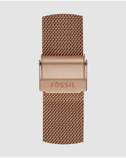 Fossil - Rose Gold-Tone Strap Bar - Ladies