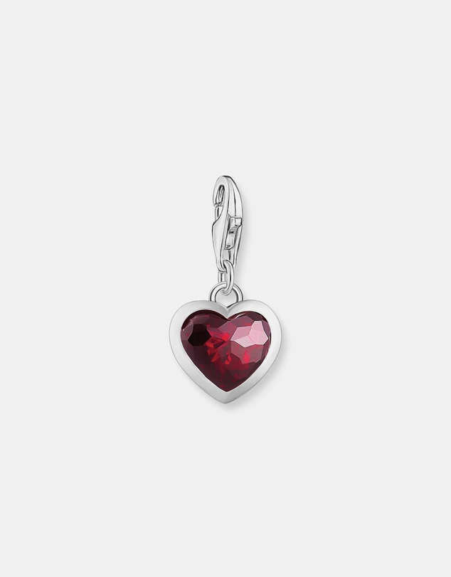 THOMAS SABO - Charm Pendant Red Stone in Heart-Shape