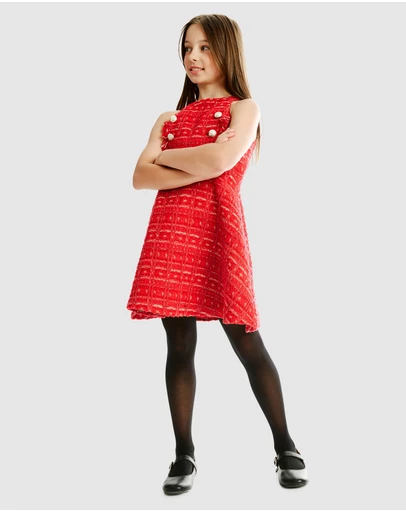Bardot Junior - Roma Boucle Dress - Kids-Teens