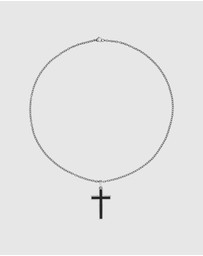 Najo - Paladin Men's Carbon Fibre & Steel Chain Necklace