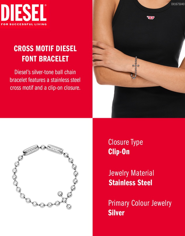 Diesel - Diesel Font Silver Bracelet