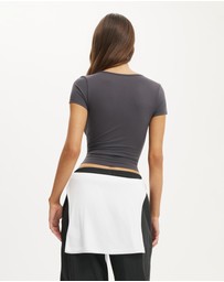 Cotton On Body Active - Ultra Soft Scoop Neck Fitted Tshirt