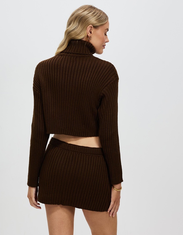Style Addict - Chunky Knit Crop Skivvy