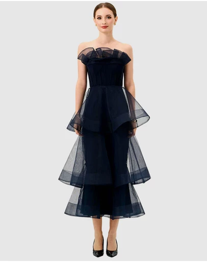 Bariano - Mae Tiered Ruffle Midi